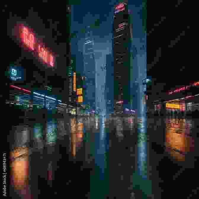 A Dark And Atmospheric Cityscape With Towering Buildings And Rain Soaked Streets, Reflecting The Protagonist's Inner Turmoil. Midnight Highway Ken Wilkerson