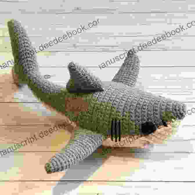 A Formidable Crochet Shark With Sharp Teeth, Sleek Body, And A Piercing Gaze Crochet Cute Sea Creatures: Amigurumi Ocean Animal Patterns: Sea Creatures Crochet Patterns