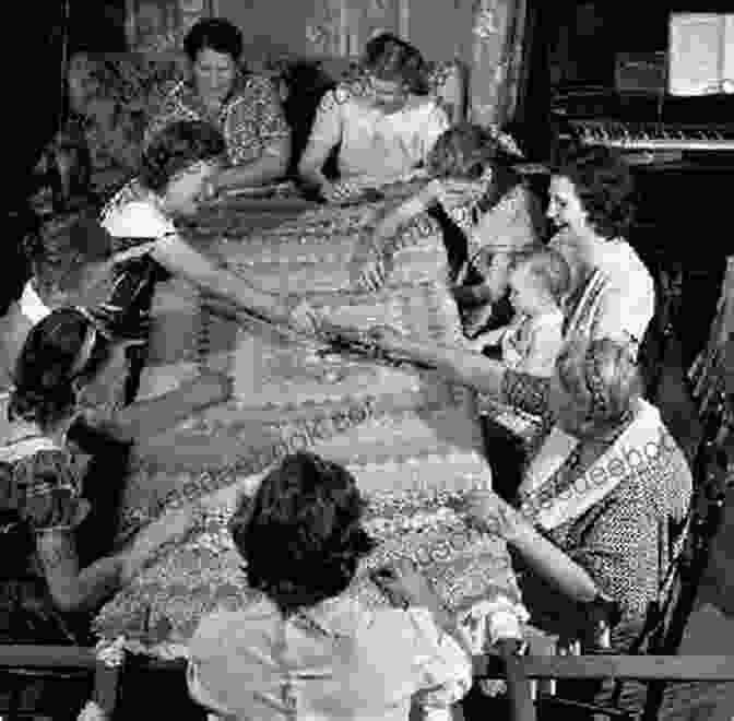 A Group Of Women Engaged In A Quilting Bee, Sharing Laughter And Stories While Working On Colorful Quilt Squares The Quilting Bee: A Romance By The Sea (Quilting Bee Tea Shop 1)