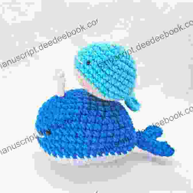 A Majestic Crochet Whale With A Large Body, A Blowhole, And A Friendly Smile Crochet Cute Sea Creatures: Amigurumi Ocean Animal Patterns: Sea Creatures Crochet Patterns