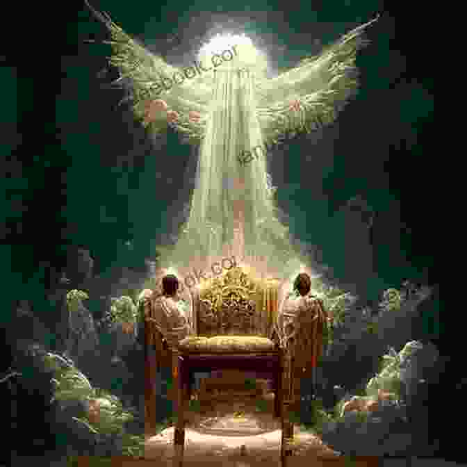 A Majestic Depiction Of The Heavenly Throne Room, With Angels Surrounding God's Throne And Worshiping In Awe And Wonder Deep Worship In Heaven (Moments In Heaven)