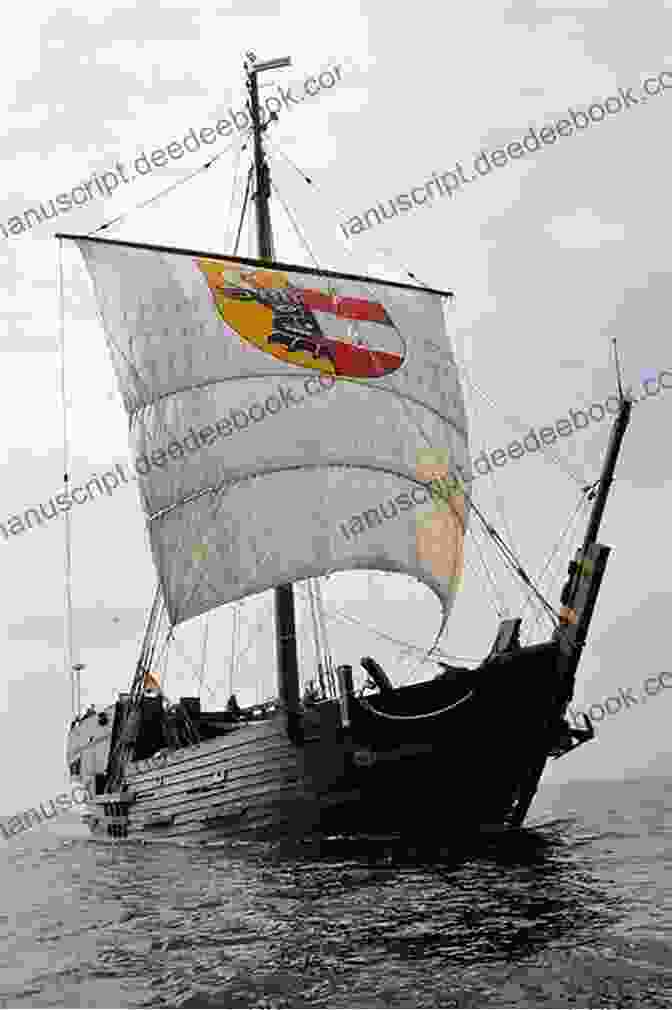 A Medieval Merchant Ship Sailing On The River Humber On Either Side Hull To London