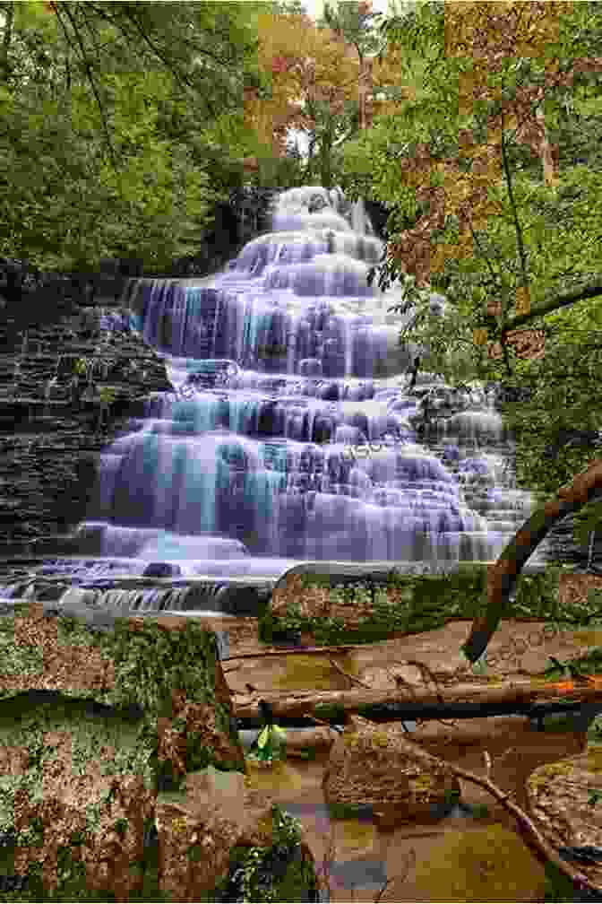 A Scenic View Of Lemon Drop Falls Cascading Down A Rocky Cliff, Surrounded By Lush Greenery And A Rainbow In The Background Lemon Drop Falls Heather Clark