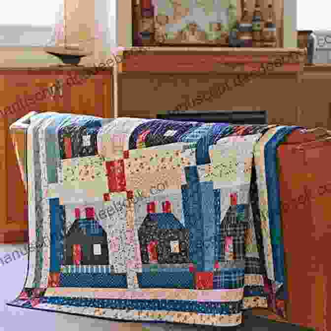 A Stunning Log Cabin Quilt Made With Reproduction Fabrics, Showcasing The Timeless Beauty Of Classic Quilt Patterns Vintage Legacies: Wrap Up In 14 Ageless Quilts For Reproduction Fabrics