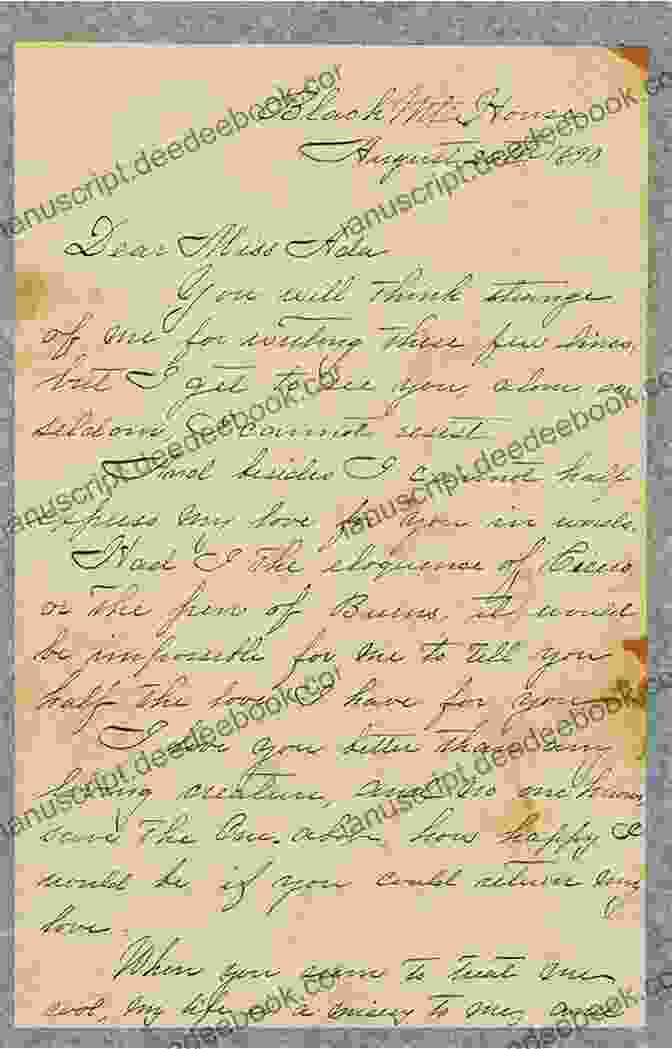 A Vintage Letter, Written By Emmie To Jack, Professing Her Love And Hope For A Future Together The Titanic Tunnel (Jack And Emmie 2)