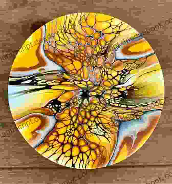 Acrylic Pouring Painting With A Circular Design And Metallic Accents FRIENDSHIP BRACELETS FOR BEGINNERS: The Ultimate Step By Step Guide With Pictures To Learn The Skills And Techniques To Create Beautiful Friendship Bracelets With Several Amazing Projects