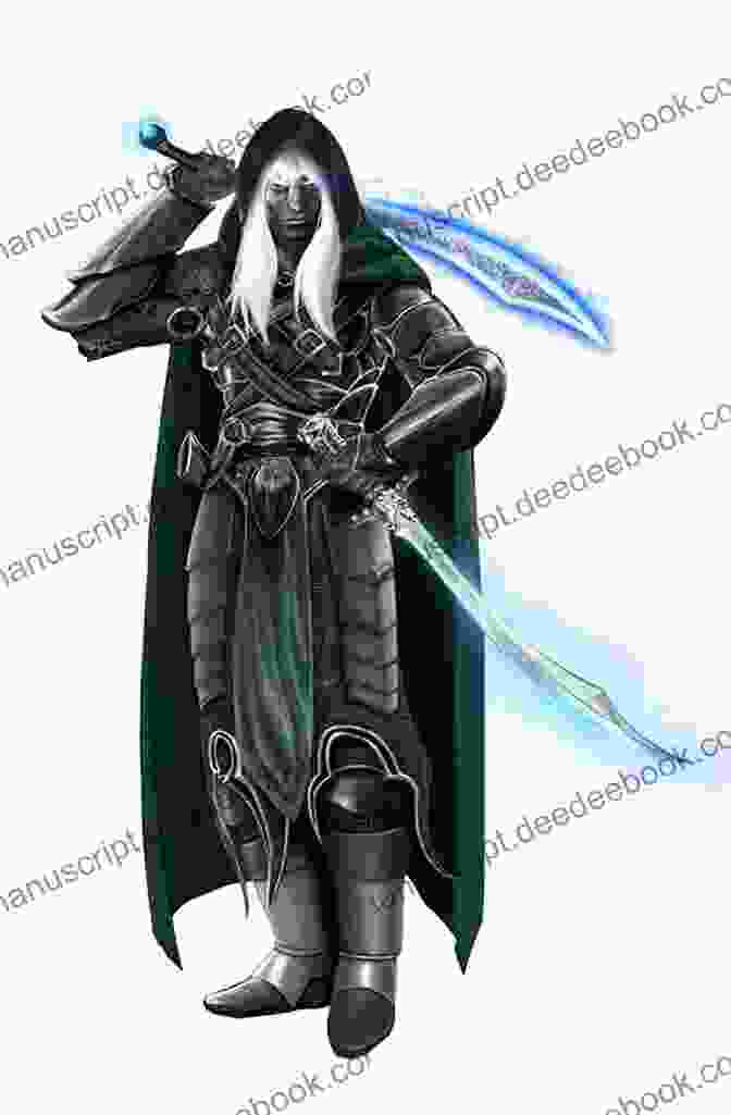 Drizzt Do'Urden Wielding His Twin Scimitars, Twinkle And Icingdeath, In The Forgotten Realms The Dao Of Drizzt R A Salvatore