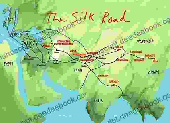 Map Of The Silk Road, Showing The Major Trade Routes And Important Cities Silk Road Pilgrimage Pilgrim David