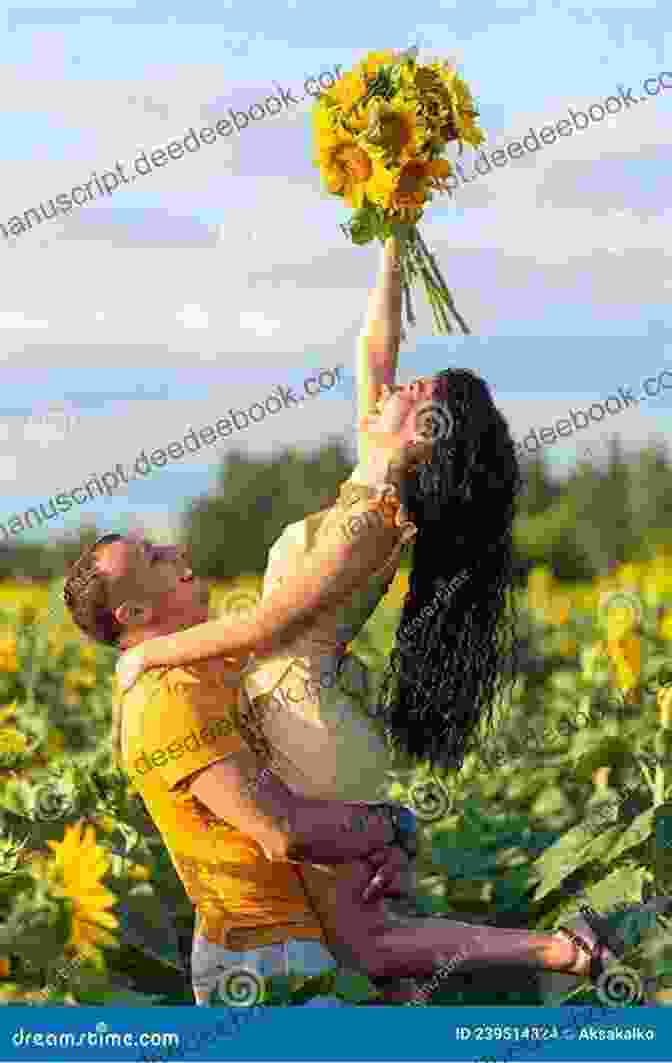 Two People Embracing In A Field Of Sunflowers, Symbolizing The Passion And Intensity Of Summer. Deeds Of Autumn: The Atmospheric International From The Award Winning Writer (Seasons Quartet)